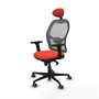 Piqueras y Crespo Chaise de Bureau avec Appui-tête 2D036G1 Orange Foncé