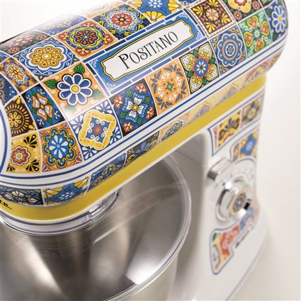 Ariete 1588 POSITANO Robot de cuisine compact avec bol inox, 10 vitesses et fonction pulse pour mélanger et pétrir - Accessoires inclus