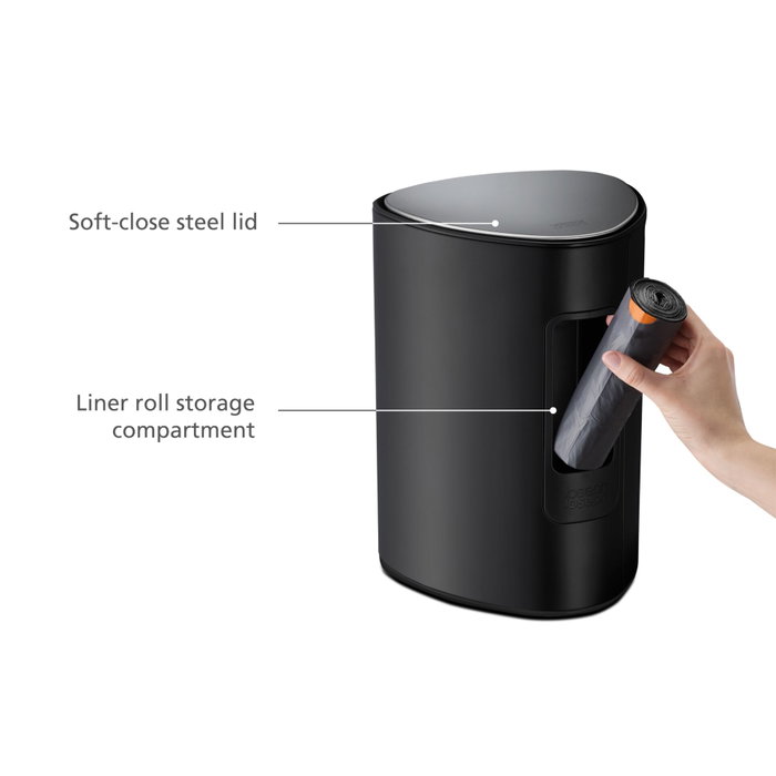 Joseph Joseph EasyStore Poubelle à pédale 5L Noir mat