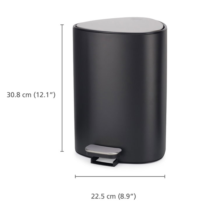 Joseph Joseph EasyStore Poubelle à pédale 5L Noir mat
