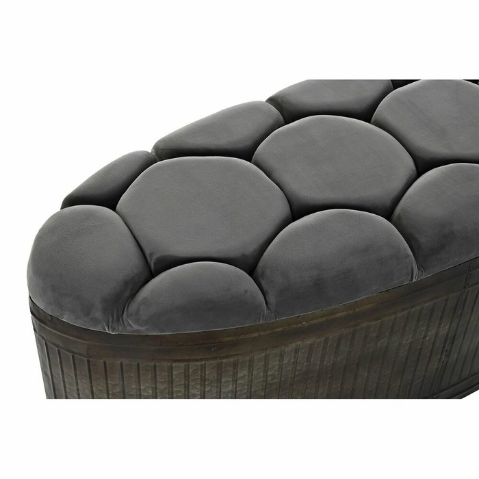 Banquette DKD Home Decor Gris Métal 117 x 42 x 47 cm Banquette DKD Home Decor Gris Métal 117 x 42 x 47 cm