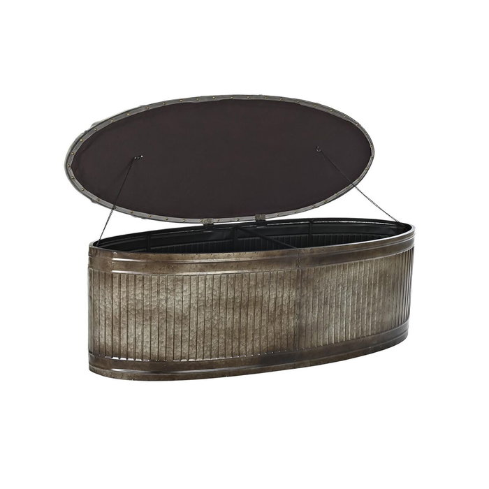 Banquette DKD Home Decor Gris Métal 117 x 42 x 47 cm Banquette DKD Home Decor Gris Métal 117 x 42 x 47 cm