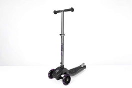 Ociotrends Patinete 3 Roues Scooter Pliable pour Enfants Avec Lumières et Roues LED, Violet - À Partir de 3 Ans