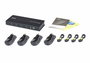 Aten CS724KM - Commutateur KVM USB 4 ports pour contrôler 4 PC avec 1 clavier/souris, câbles inclus, basculement sans limite