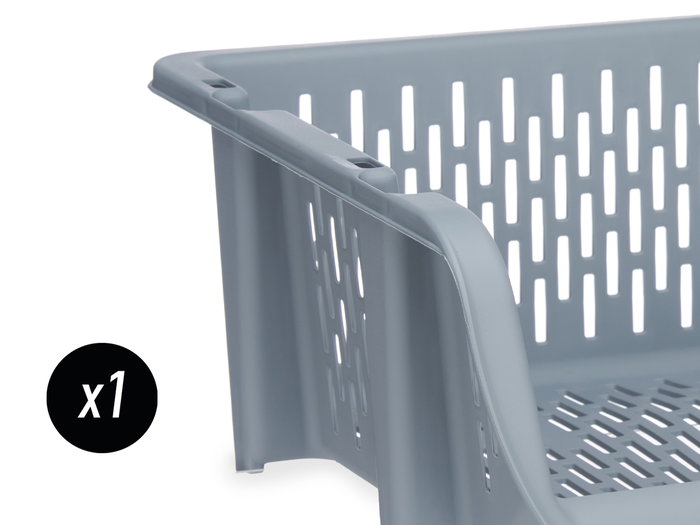 Kinvara Verdulier Empilable Gris 30x13x38 cm Plastique (Polypropylène) (Set de 24)