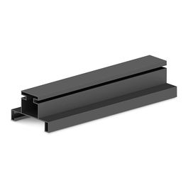 SC HERRAJES Profil Gola Doble Vertical Finition Noir, Blanc, Argenté Mate 2,5m Noir