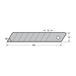TAJIMA Lot de 10 lames de rechange segmentées en acier 18 mm
