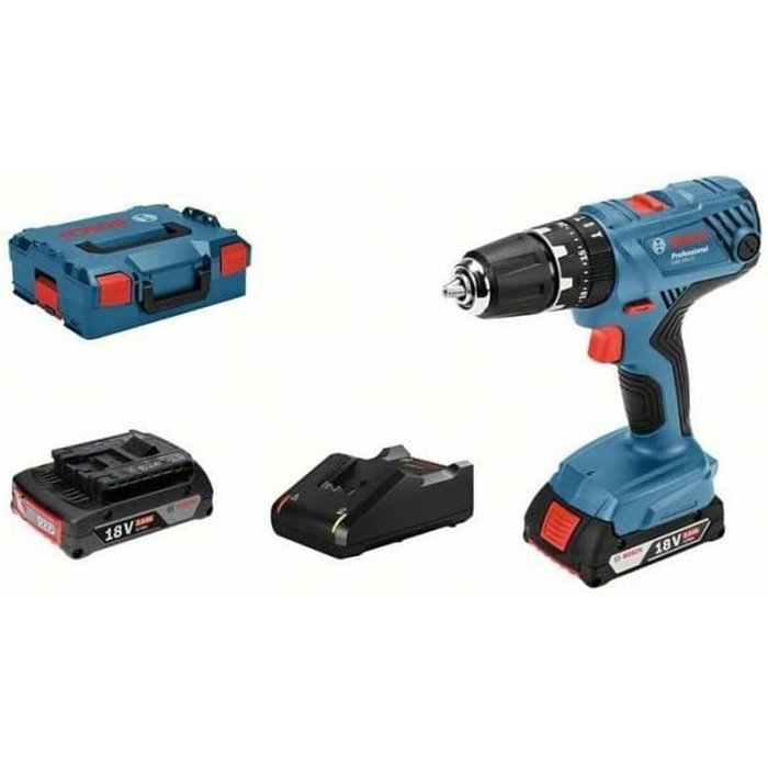Bosch Professional GSB 18V-21 Perceuse à percussion avec 2 batteries 2,0Ah et chargeur Bosch Professional GSB 18V-21 Perceuse à percussion avec 2 batteries 2,0Ah et chargeur