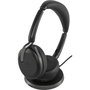 Jabra Evolve2 65 Flex MS Stereo Headset Noir avec Support de Charge sans Fil
