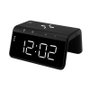 SAMI Réveil LED avec chargeur sans fil 10W - Noir