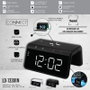 SAMI Réveil LED avec chargeur sans fil 10W - Noir