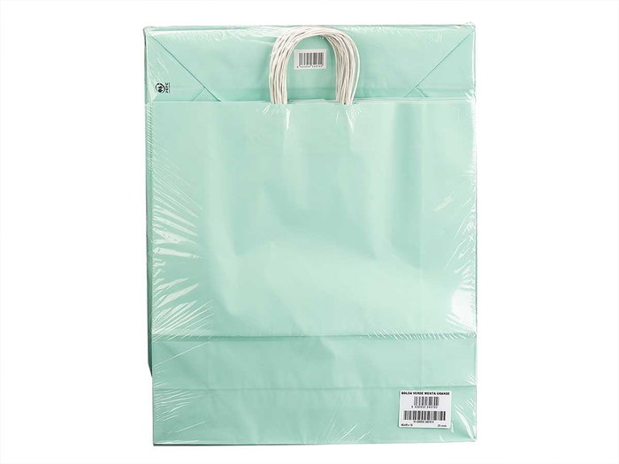 Pincello Sac en papier vert menta med 50x32 cm avec code-barres (Set de 100) Pincello Sac en papier vert menta med 50x32 cm avec code-barres (Set de 100)