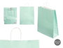 Pincello Sac en papier vert menta med 50x32 cm avec code-barres (Set de 100)