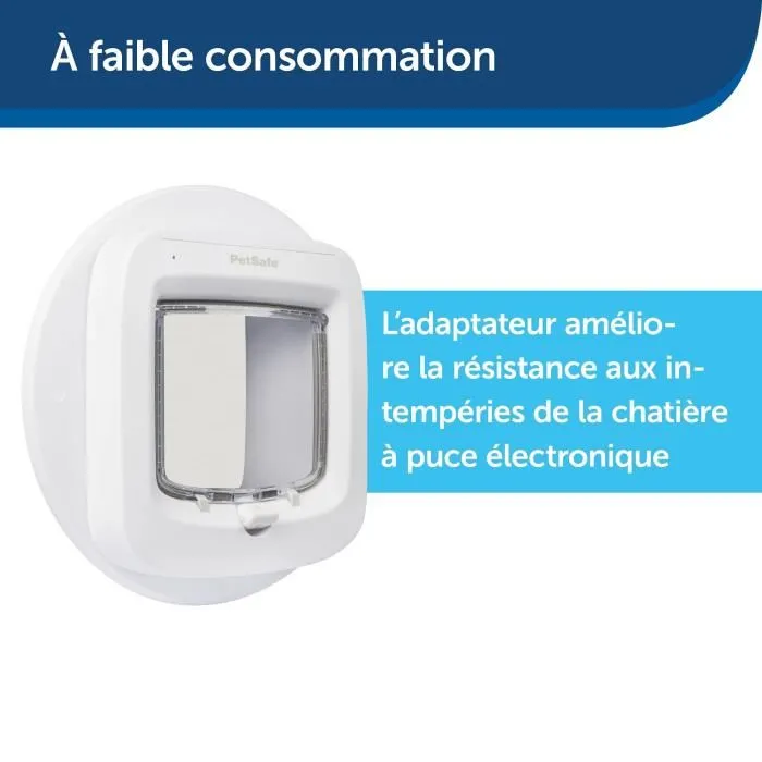 Petsafe Adaptateur vitrage PPA19-16145 pour chat, blanc, pour ouvertures en verre de 212 à 285 mm