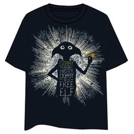 WARNER BROS. DISCOVERY T-shirt Dobby Harry Potter pour adulte en coton 160 g, imprimé frontal - Taille S
