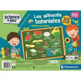 Clementoni Apprentis Botanistes - Coffret Scientifique pour Découvrir la Botanique - Outils de Jardinage Enfants - Jeu Éducatif à Partir de 5 Ans