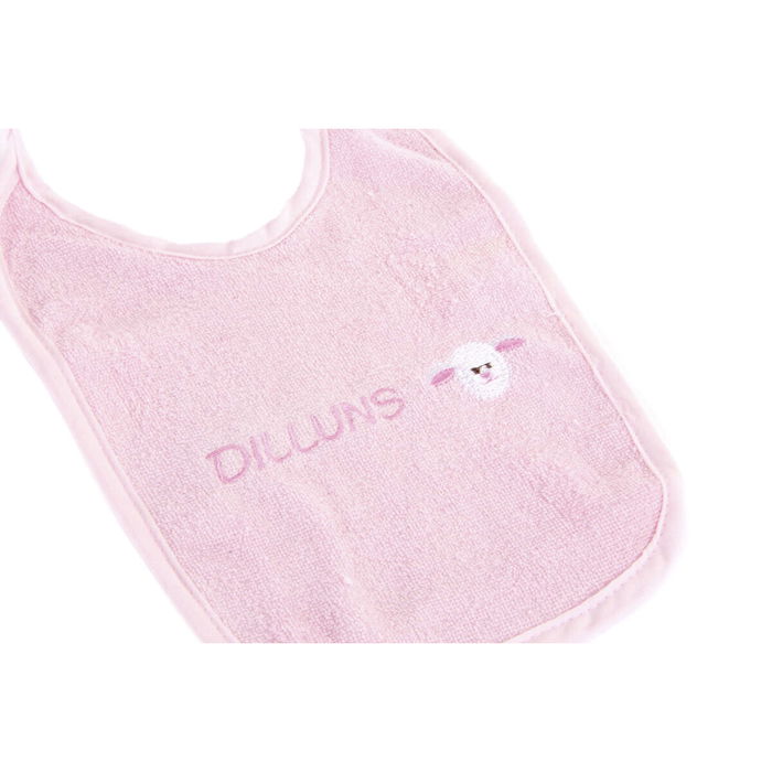 Ensemble de Bavoirs Home ESPRIT Rose Bleu ciel Coton 19 x 29 x 3 cm (4 Unités)