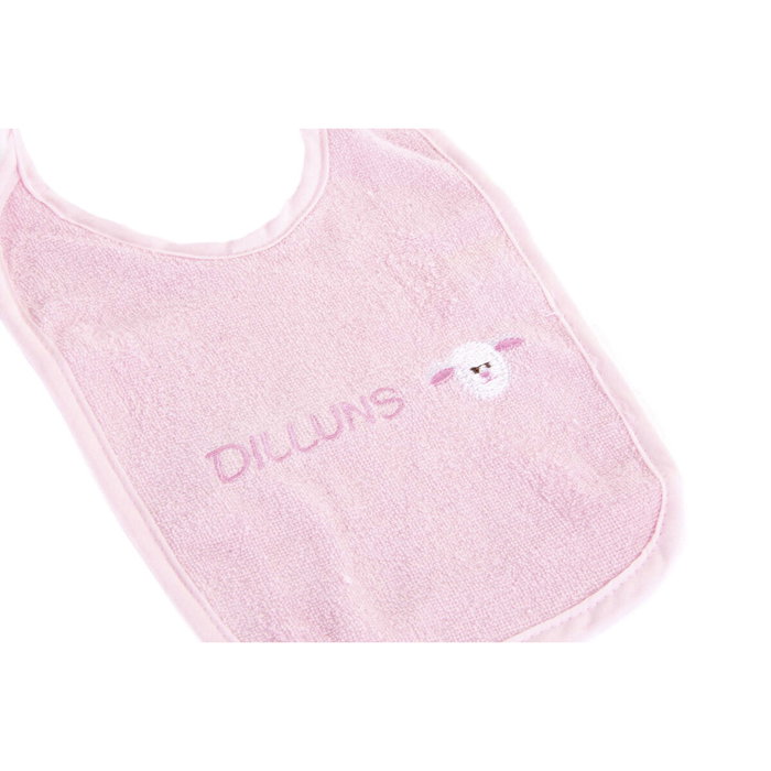 Ensemble de Bavoirs Home ESPRIT Rose Bleu ciel Coton 19 x 29 x 3 cm (4 Unités)