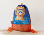 KioKids Safari fun - Sac de plage et sac à dos pour enfants, capacité 5L, avec animaux, en polyester, orange