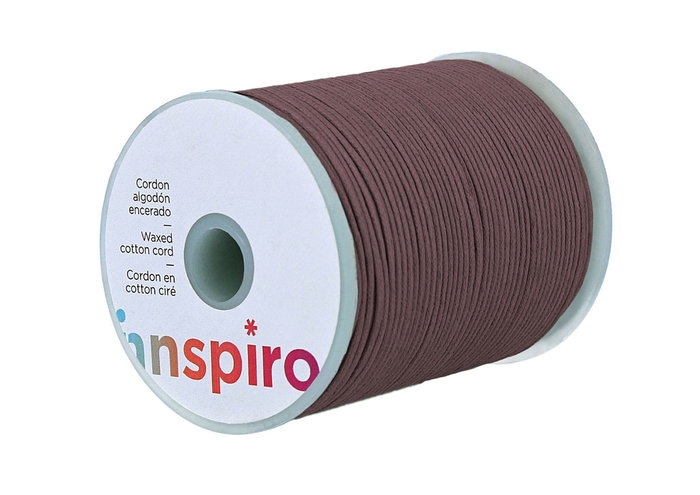 Innspiro Cordon en coton ciré fin cuivré 1,0 mm, 100 m Innspiro Cordon en coton ciré fin cuivré 1,0 mm, 100 m