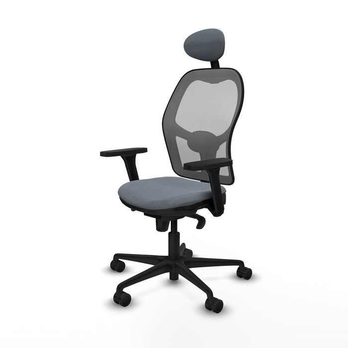 Piqueras y Crespo Chaise de Bureau avec Appui-tête 3D036N1 Gris Piqueras y Crespo Chaise de Bureau avec Appui-tête 3D036N1 Gris