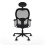 Piqueras y Crespo Chaise de Bureau avec Appui-tête 3D036N1 Gris