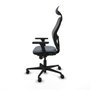 Piqueras y Crespo Chaise de Bureau avec Appui-tête 3D036N1 Gris