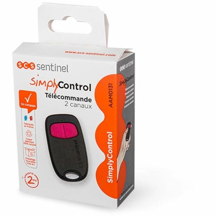 SCS SENTINEL Télécommande SimplyControl 2 canaux Fuchsia SCS SENTINEL Télécommande SimplyControl 2 canaux Fuchsia
