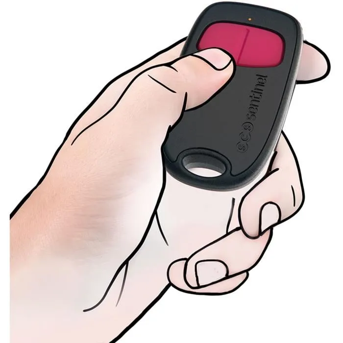 SCS Sentinel Télécommande 2 Canaux SimplyControl - Portée 40 m, Code Tournant, 433.92 MHz, Fuschia, Pile CR2032 Incluse