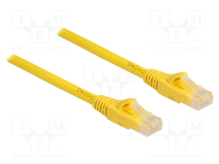 DELOCK Câble Ethernet Patch Cord Cat 6a RJ45 1m Jaune