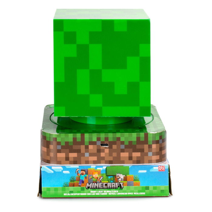 KIDS LICENSING Lampe 3D Minecraft Creeper avec Réveil