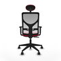 Piqueras y Crespo Chaise de Bureau Motilla Rouge et Blanc avec Appui-tête