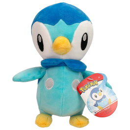 JAZWARES Peluche Pokemon Piplup Officielle - Figurine Douce et Câline 20 cm - Collection Sinnoh