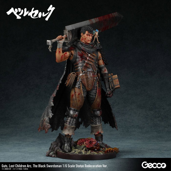 Berserk statuette 1/6 Guts Lost Children Arc The Black Swordsman Redecoration Ver. 38 cm