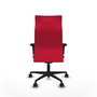 Piqueras Y Crespo Sillón Albacete Rouge avec mécanisme Sincro et bras 1D