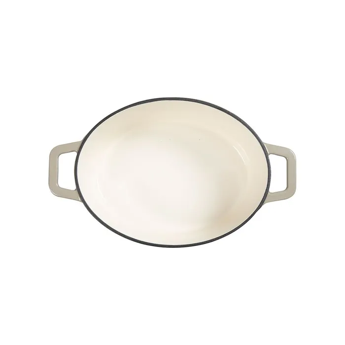 Livoo Cocotte ovale en fonte émaillée MEP129G 4,5 L, couvercle à picots, compatible tous feux dont induction - 29 x 22 cm Livoo Cocotte ovale en fonte émaillée MEP129G 4,5 L, couvercle à picots, compatible tous feux dont induction - 29 x 22 cm