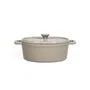 Livoo Cocotte ovale en fonte émaillée MEP129G 4,5 L, couvercle à picots, compatible tous feux dont induction - 29 x 22 cm