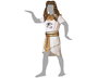 Déguisement Égyptien pour Homme Adulte - Costume Carnaval avec Couronne, Collier, Tunique et Ceinture - Taille XS/S - Polyester - Blanc