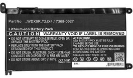 CoreParts Batterie pour Dell, 41,61 Wh, 11,4 V, 3650 mAh, Noir