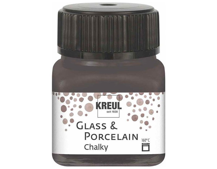 Kreul Peinture verre et porcelaine Glass & Porcelain Chalky mate Gris volcánico 20ml Kreul Peinture verre et porcelaine Glass & Porcelain Chalky mate Gris volcánico 20ml