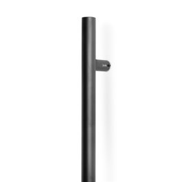 JANDEL Manillon tubulaire droit LAND, Acier inoxydable, Noir mat, 900 mm