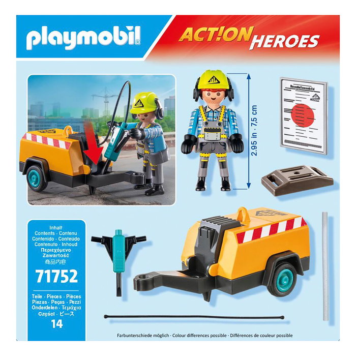 PLAYMOBIL Obrero Action Heroes 71752