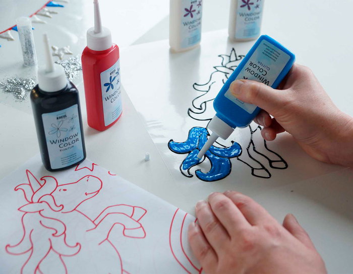 Kreul Kit peinture pour fenêtre GLAS DESIGN Fantasías chispeantes +6