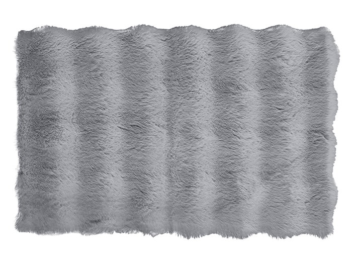 Berilo Tapis à Poils Relief 40x60 cm Gris Base Antidérapante en PET (Set de 12)