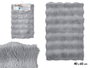Berilo Tapis à Poils Relief 40x60 cm Gris Base Antidérapante en PET (Set de 12)