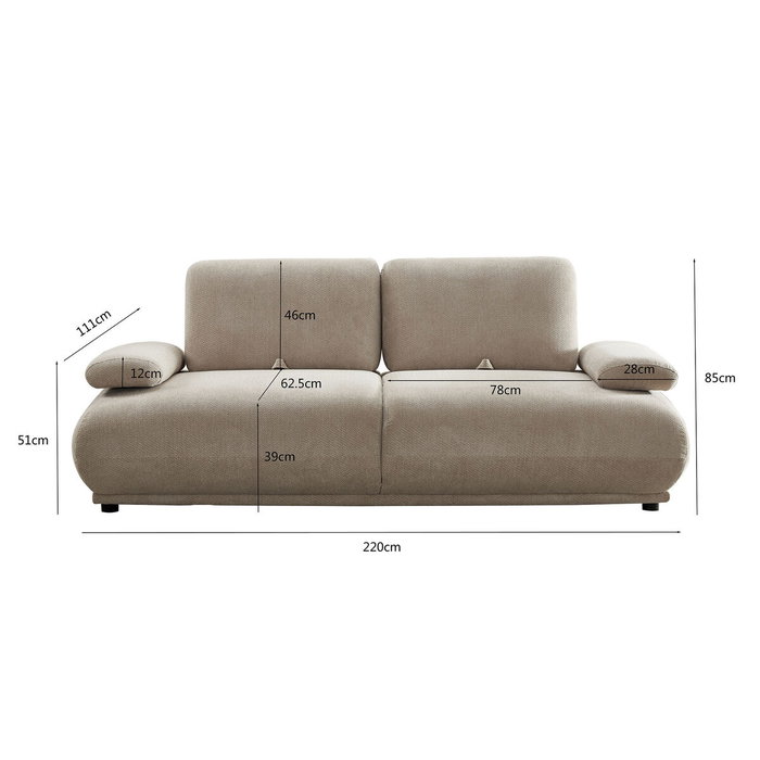 Home ESPRIT Canapé Beige Urbaine