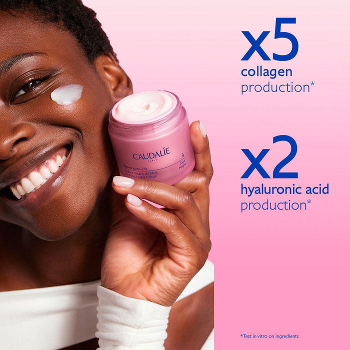 Caudalie RESVERATROL-LIFT Crème Tisane de Nuit Anti-Âge au Resvératrol et Collagène Vegan - 50 ml (260/018)
