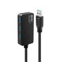 Lindy Rallonge Active avec Hub USB 3.0 Pro, 4 Ports, 10 mètres, Câble Actif pour Extension de Périphériques SuperSpeed 5 Gbit/s