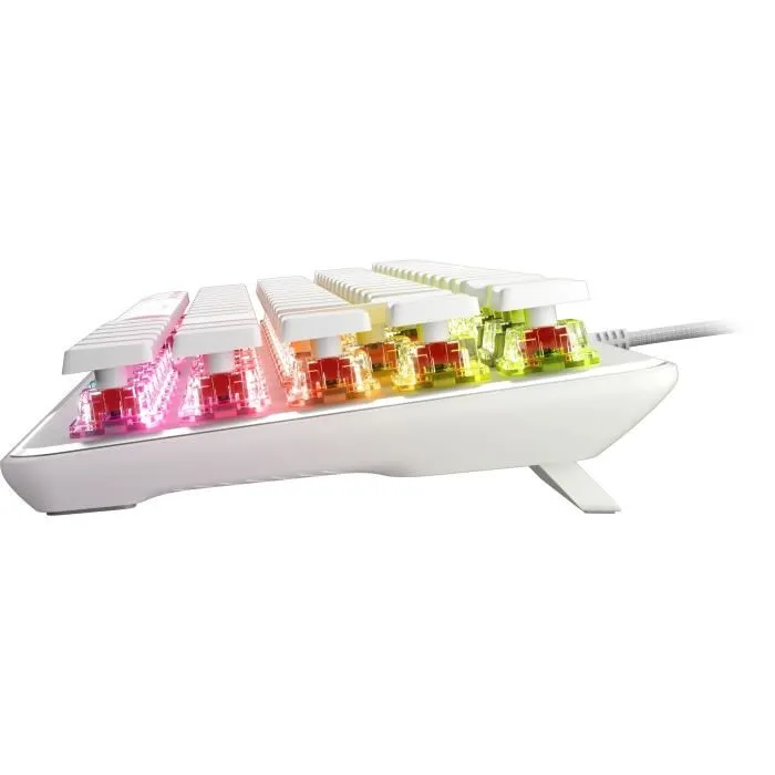 Turtle Beach Vulcan II Mini - Clavier gaming mécanique et optique filaire compact 65% avec interrupteurs TITAN II et éclairage RGB - Blanc