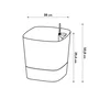 ELHO Pot de fleurs Greensense Aqua Care Carré 38 Ciment Clair - Avec réservoir d'eau, système arrosage intelligent - Intérieur/Extérieur - Ø 38 x H 38.9 cm